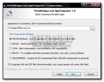 AppCompactor, ridurre le dimensioni delle applicazioni no-install