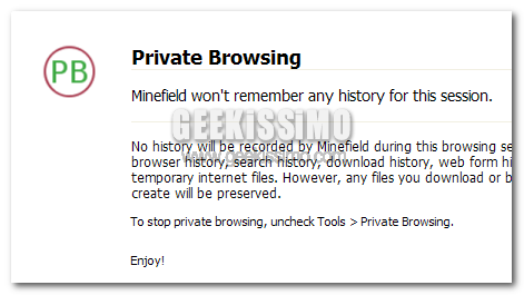 Firefox 3.1: disponibile la modalità “Private Browsing” nell’ultima nightly build