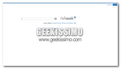 RefSeek, il motore di ricerca per studenti e studiosi!