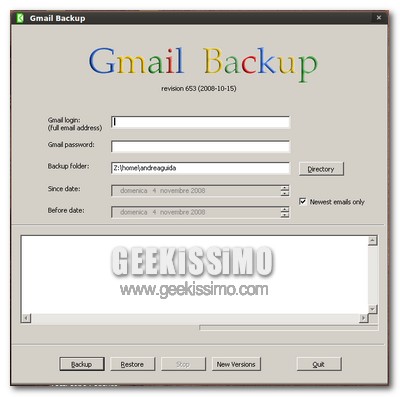 Gmail Backup, effettuare backup off-line della propria casella di posta