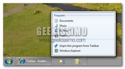 Windows 7: come abilitare la nuova taskbar