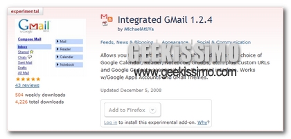 Integrated GMail, addon per raggruppare tutti i servizi Google nell’Inbox di GMail