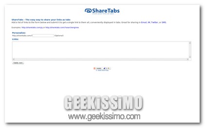 ShareTabs, condividere link sottoforma di tabs!