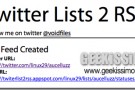 Twitter Lists 2 RSS grazie ad uno script