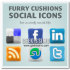 6 icone ” effetto cuscino ” dedicate ai social network