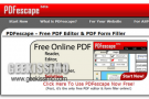 PDFescape, come modificare i PDF. Online!