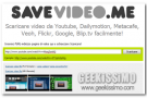SaveVideo, un unico servizio web per scaricare video da diversi servizi online