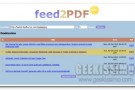 Feed2PDF, convertire direttamente online i feed RSS e Atom in file PDF