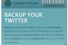 Tweetstream, backup del proprio account Twitter in maniera semplice e gratuita