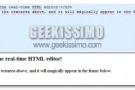 HTML editor online in tempo reale