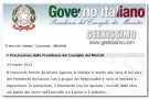 Generatore automatico di precisazioni della Presidenza Consiglio dei Ministri: Silvio non serve più!