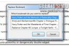 Replace Bookmark, sostituire rapidamente i segnalibri dello stesso dominio in Firefox