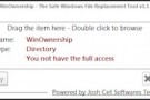 WinOwnership, ottenere l’accesso completo a file e cartelle di sistema mediante drag and drop
