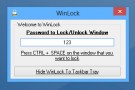 WinLock, bloccare con password qualsiasi finestra e nasconderla nella system tray