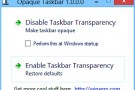 Opaque Taskbar, disabilitare la trasparenza della taskbar di Windows 8