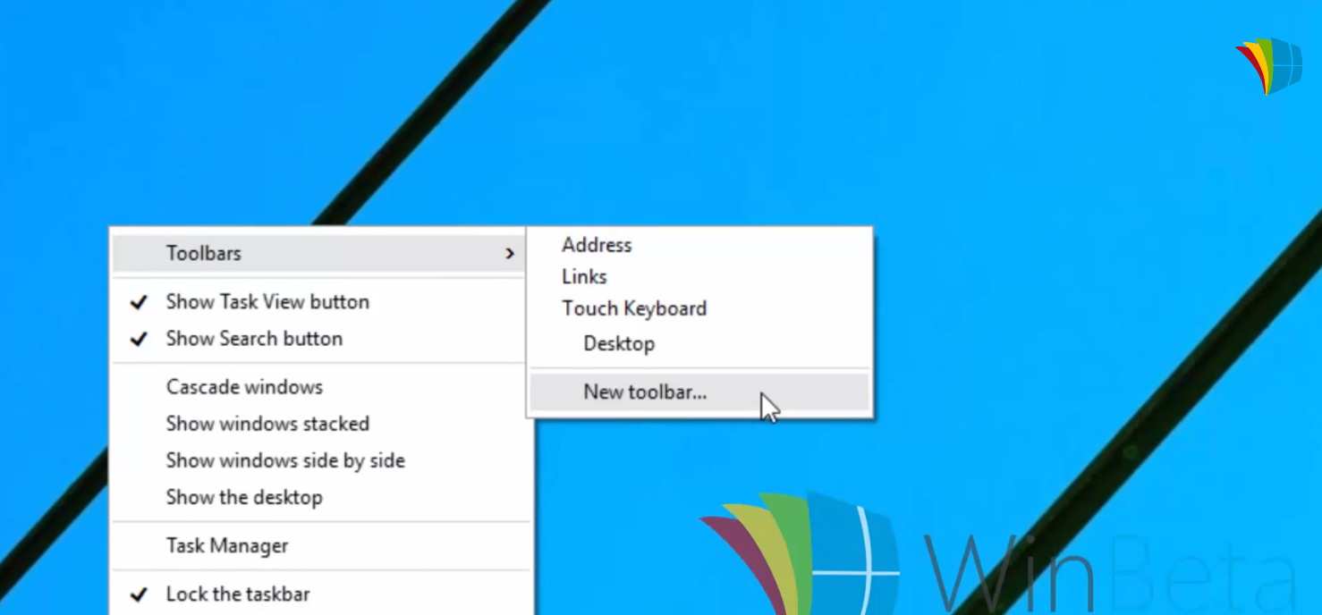 Windows 10 Technical Preview build 9888. Сделать тулбар в виндовс. Lock the taskbar. Task view - New desktop. Windows side
