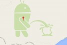 Maps: il robottino di Android fa la pipì sul logo di Apple, Google costretta alle scuse