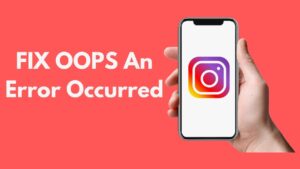 oops, an error occurred